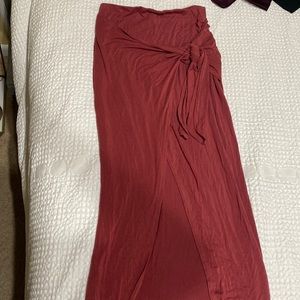 maxi skirt with slit